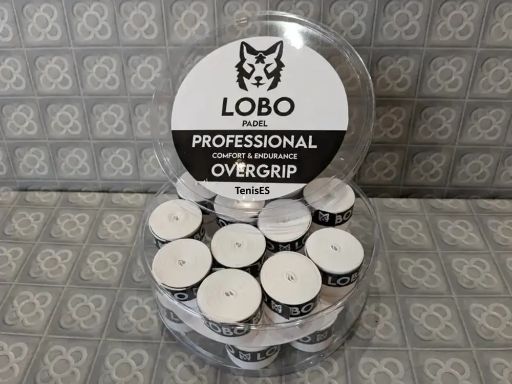 LOBO Padel · overgrip profesional, 22 unidades · fotografía de catálogo